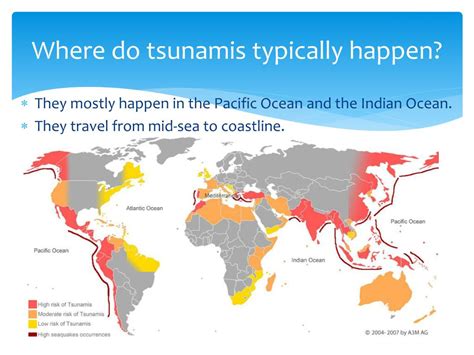 where do tsunamis occur.